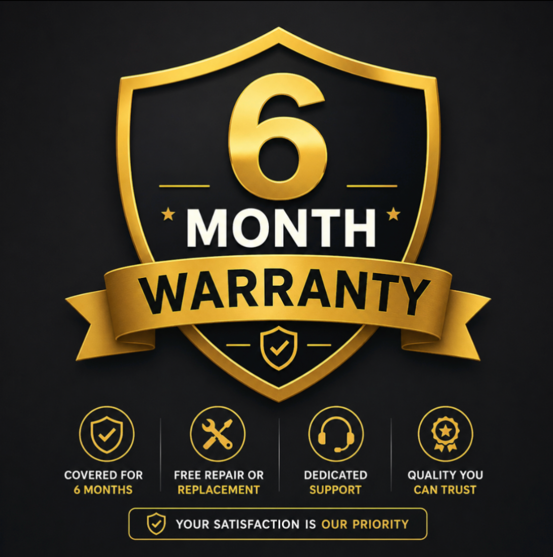 6 Month Warranty
